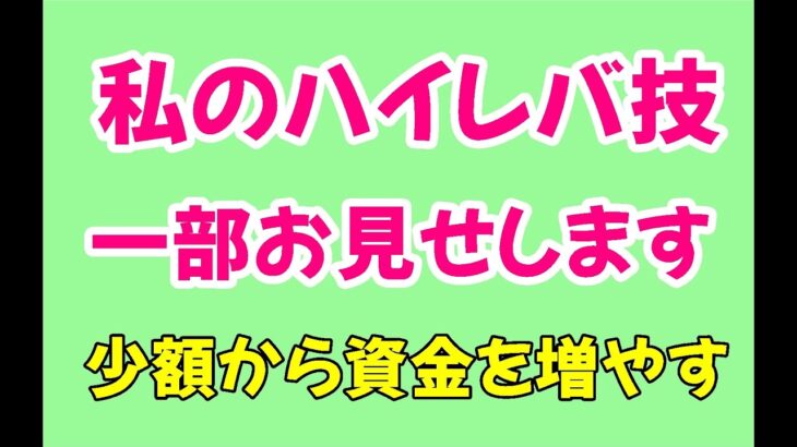 少資金から爆速で稼ぐFX「私のハイレバ技」1部見せます