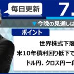 【FX｜今晩の見通し】 ＜ユーロドル追加分＞　世界株式下落、米10年債利回り低下でリスクオフ。ドル円、クロス円一段安も。　2022年7月1日（金）