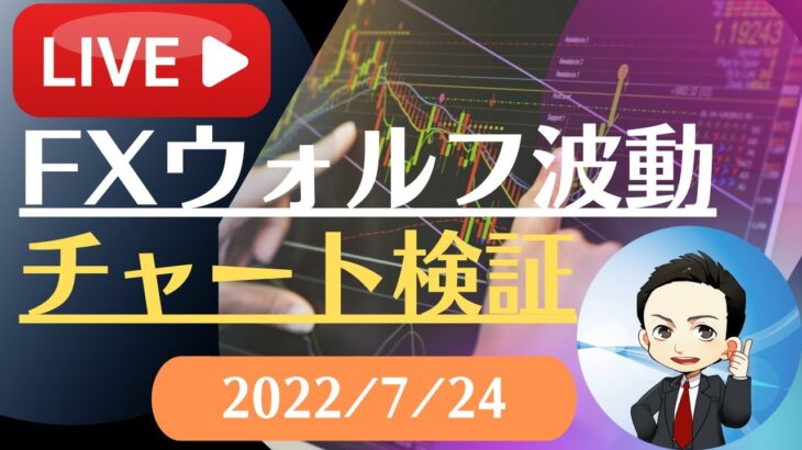 FX雑談ライブ 週末のFXウォルフ波動チャート検証（2022/7/24）