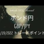 【FX チャート 分析】8 / 19 ポンド円 トレードポイント