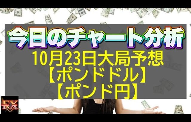【FX大局予想】10月23日ポンドドル・ポンド円相場チャート分析【海外FX投資】