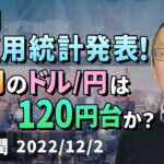 【楽天証券】12/2「今夜米雇用統計発表！ 12月のドル/円は120円台か？」FXマーケットライブ