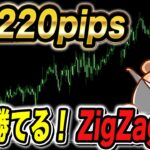 【月平均220pips】ZigZag（ジグザグ）を使ったシンプルFX手法！