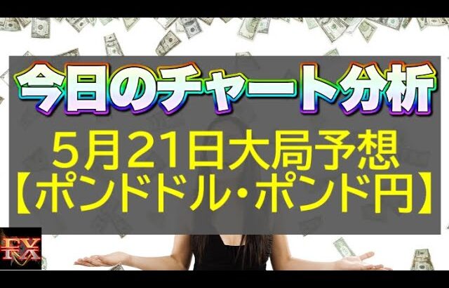【FX大局予想】5月21日ポンドドル・ポンド円相場チャート分析【海外FX投資】