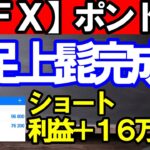 【ＦＸ】ポンド円　日足上髭完成！ショート＋１６万円！
