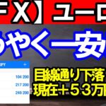 【ＦＸ】ユーロ円目線通り一安心♪現在ショート＋５３万円！