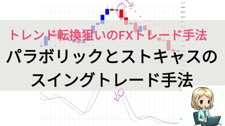 【FX手法・ドル円日足チャート】パラボリックとストキャスのスイングトレード手法アイデア