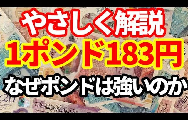 【イギリス経済】ポンド円183円！なぜポンドは上昇しているのか！わかり易く解説！