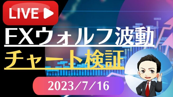 FX雑談ライブ 週末のFXウォルフ波動チャート検証（2023/7/16）