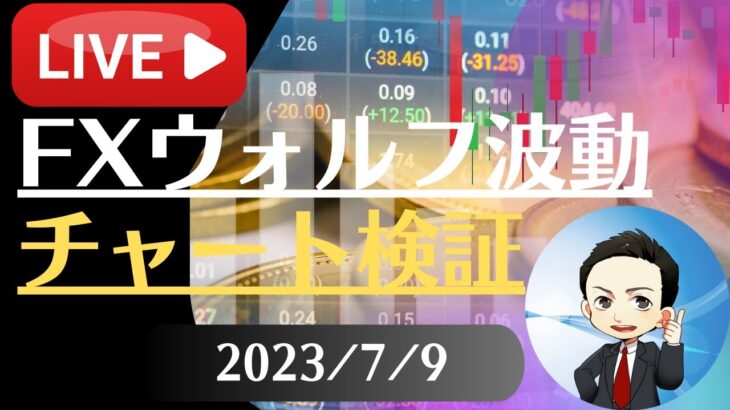 FX雑談ライブ 週末のFXウォルフ波動チャート検証（2023/7/9）
