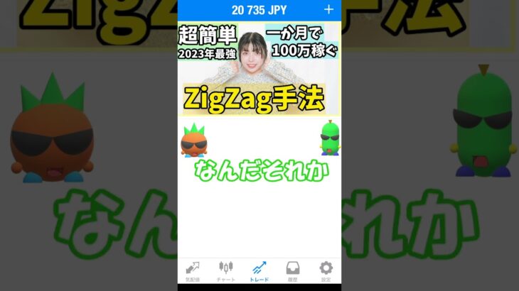 【ZigZag手法】4時間足で検証したら爆益ｗｗｗ　#shorts