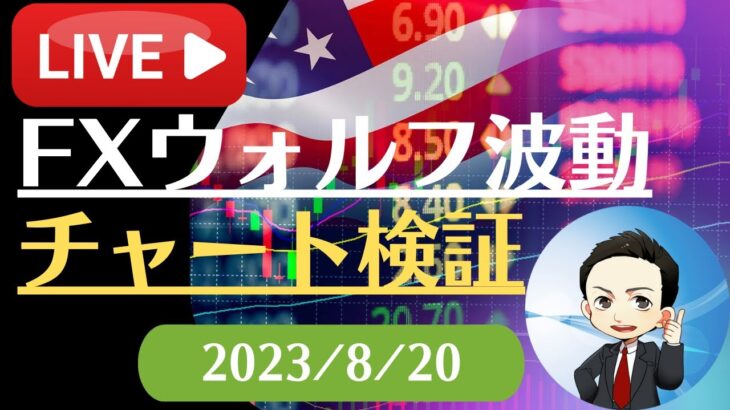 FX雑談ライブ 週末のFXウォルフ波動チャート検証（2023/8/20）
