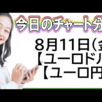 【FX最新予想】8月11日ユーロドル・ユーロ円相場チャート分析【海外FX投資】