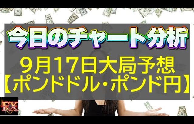 【FX大局予想】9月17日ポンドドル・ポンド円相場チャート分析【海外FX投資】