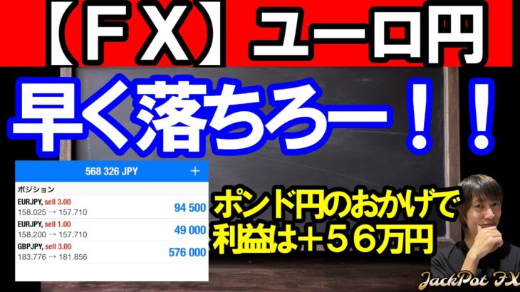 【ＦＸ】ユーロ円　レンジ相場が続いています。現在利益＋５６万円！