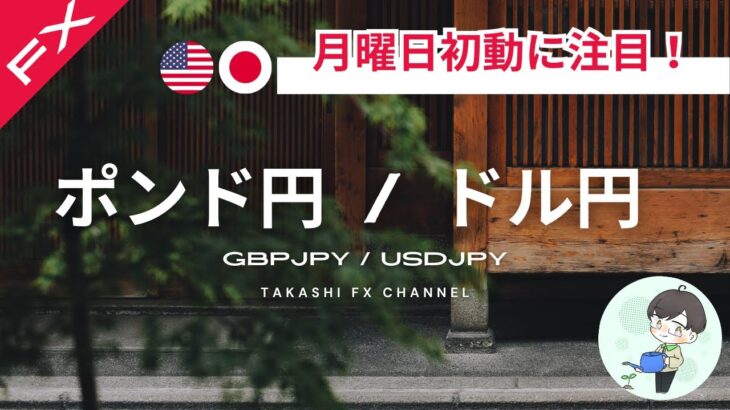 【ポンド円/ドル円】月曜日初動に注目！ポンド円ドル円ともにここが分かれ道。【2024/1/15週】