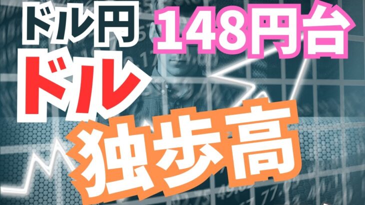 【2024年1月18日】ドル円148円台  ドル独歩高　いつも展開していますが為替の水準をある程度決定的するのは中銀の金融政策や金利の水準　織り込みとそのはく落を基本から解説します