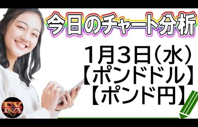 【FX最新予想】1月3日ポンドドル・ポンド円相場チャート分析【海外FX投資】