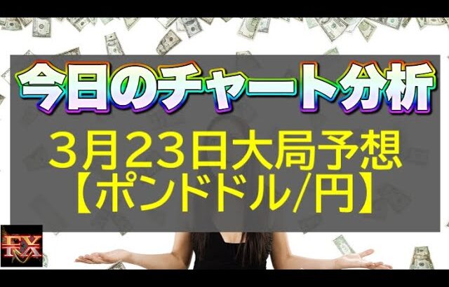 【FX大局予想】3月23日ポンドドル・ポンド円相場チャート分析【海外FX投資】