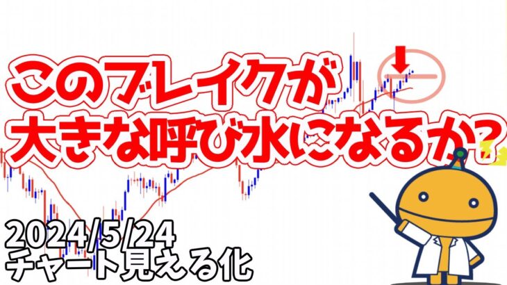 円安の勢いを感じる・・・【日刊チャート見える化2024/5/24(ドル円、ポンド円、ユーロドル、ポンドドル等)FX見える化labo】