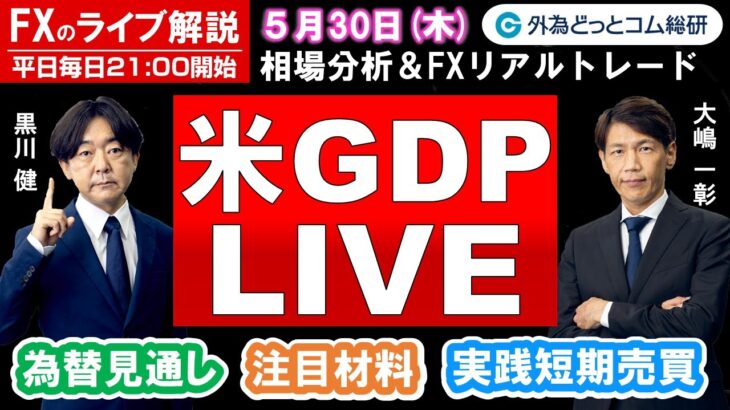 FXのライブ解説【実践リアルトレード】ドル/円、豪ドル/円、ユーロ/円、ポンド/円 徹底解説、注目材料（2024年5月30日)