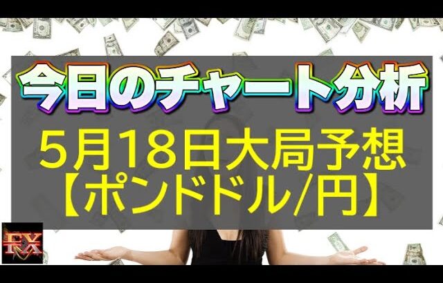 【FX大局予想】5月18日ポンドドル・ポンド円相場チャート分析【海外FX投資】