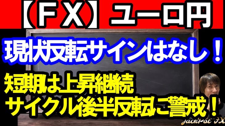 【ＦＸ】ユーロ円　４Ｈサイクル後半戦！今のところ反転サインはなし！