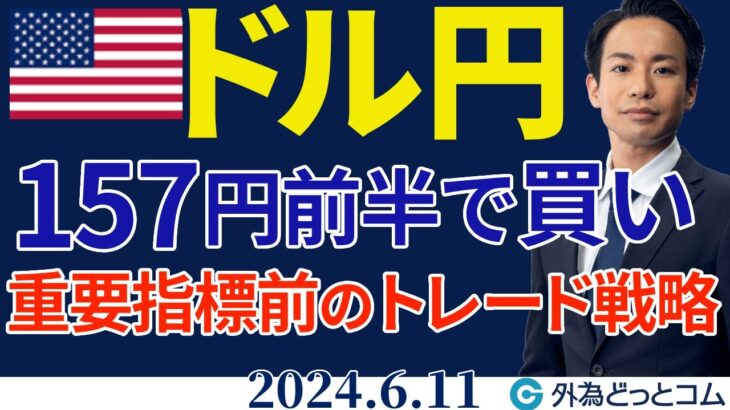 ドル円157円前半での押し目買いが活きる…米CPI、FOMCなど重要指標前のトレード戦略（今日のFX予想）2024/6/11