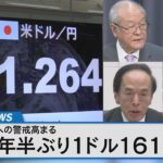 37年半ぶり1ドル160円半ばを突破したドル円相場の行方は？政府日銀による為替介入の可能性を探る【Bizスクエア】