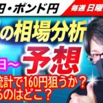 【FX来週の相場分析と予想】米雇用統計でドル円160円くるか？為替介入のラインはどこ？円安はどこまで継続か！ドル円とポンド円の来週の反発ポイントを見極めろ！（6月3日～6月7日）