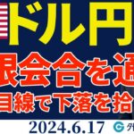 ドル円、日銀会合を通過、今夜は買い目線で下落を拾うトレード（今日のFX予想）2024/6/17