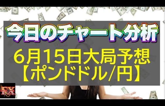 【FX大局予想】6月15日ポンドドル・ポンド円相場チャート分析【海外FX投資】