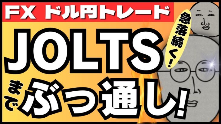 【緊急FXライブ】ドル円急落続く！！JOLTS求人までぶっ通し配信！６月に入りトレンド転換か！？ ドル円トレードライブ