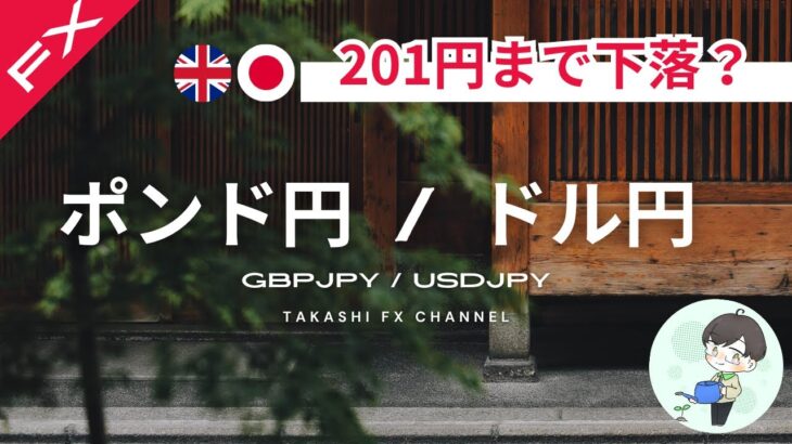 【ポンド円/ドル円】ポンド円201円まで下落？！ドル円は節目を割れるのか？【224/7/17】