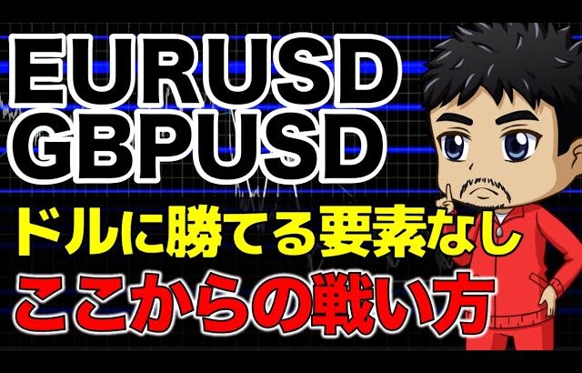 崩れないドル一強｜レンジ中の売買ポイント【FXユーロドル/ポンドドル相場分析】トレード予想