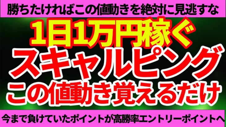 【FXスキャルピング】この動きを知らないとスキャルピングでは勝てません！勝っているトレーダーが狙っている激アツエントリーポイント