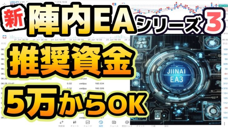 【 FX 自動売買 】ユーロドルEA ドル円 EA 独自開発 陣内EAシリーズ３ 利益報告 Part３