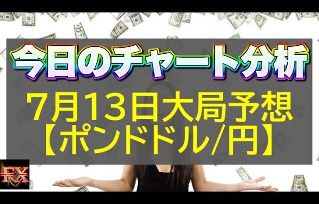 【FX大局予想】7月13日ポンドドル・ポンド円相場チャート分析【海外FX投資】