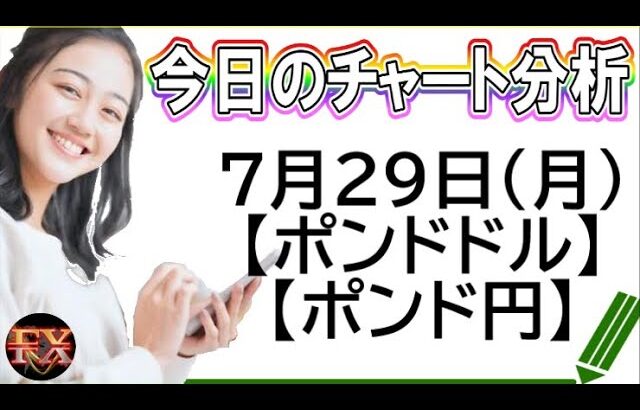 【FX最新予想】7月29日ポンドドル・ポンド円相場チャート分析【海外FX投資】