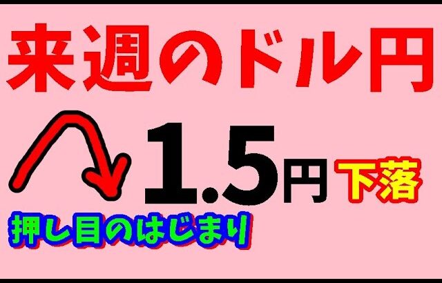 【FXドル円】来週前半7/8～10　における値動きシナリオ解説