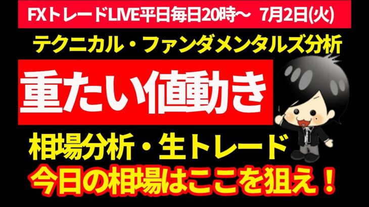 【FXスキャルピングトレードLive】ここまで重たい値動き。重要指標や独立記念日前に一服か