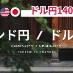 【ポンド円/ドル円】ドル円は140円を目指す？！ポンド円もまだまだ下落の可能性あり【2024/8/8】