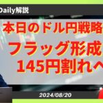 【ドル円】フラッグから145円割れへ！？【FX 為替予想】