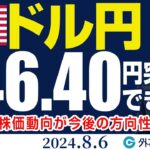 ドル円、146.40円突破なら更なる上昇の可能性！日米の株価動向が今後の方向性を左右（今日のFX予想）2024/8/6