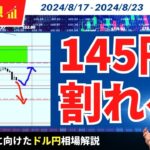 【週明けのドル円】円高へ警戒を！146円分岐点【FX 為替予想】