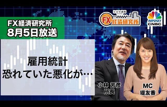 8月5日放送 『FX経済研究所』（雇用統計恐れていた悪化が・・・）日経CNBC