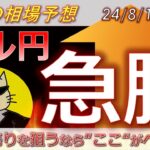 【ドル円最新予想】ドル円の上昇、ここで止まります。注目レートと攻め方を簡単解説！来週の為替相場予想と投資戦略！CPI・小売売上高・日経平均・暴落・急騰・株価に注目(24/8/12週)【FX】※