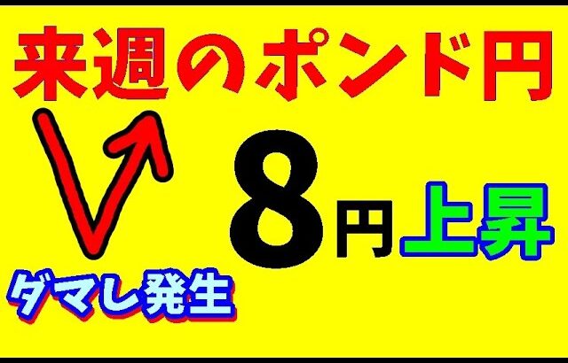 【FXポンド円】来週前半8/12～14   における値動きシナリオ解説