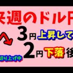 【FXドル円】来週前半8/19～21　における値動きシナリオ解説