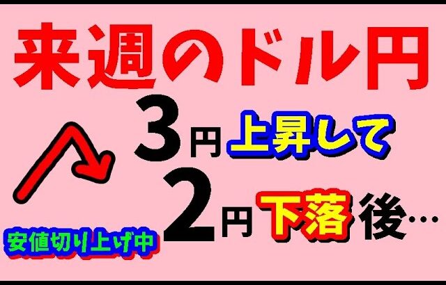 【FXドル円】来週前半8/19～21　における値動きシナリオ解説